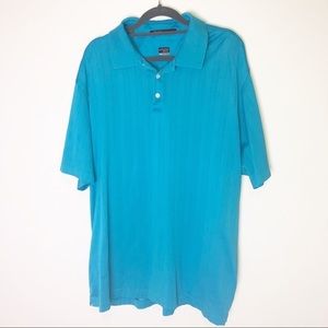Nike Fit Dry Tiger Woods Collection Blue Golf Polo Shirt Size XL